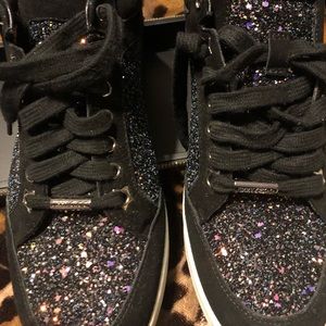 Black Sparkle Jimmy Choo Sneakers